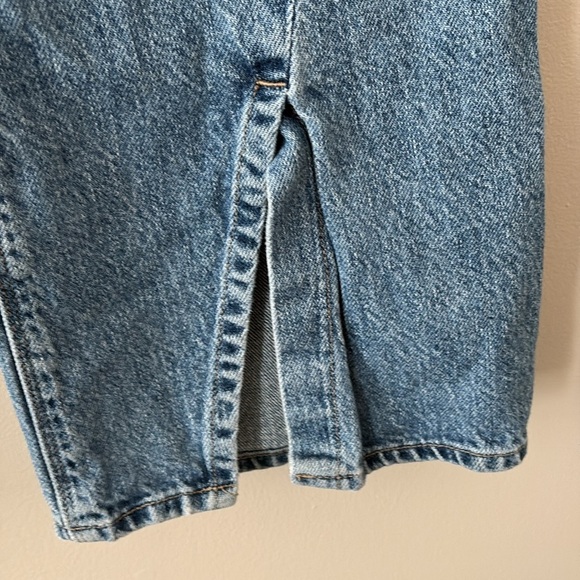American Eagle 90s Bootcut Denim Jeans Split Hem Hi-Rise Blue Y2K Size 10 - Picture 4 of 15